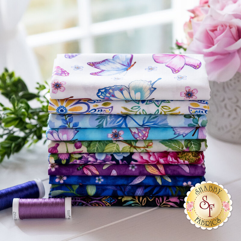 Gossamer Garden 10 FQ Set by Color Principle for Henry Glass Fabrics
