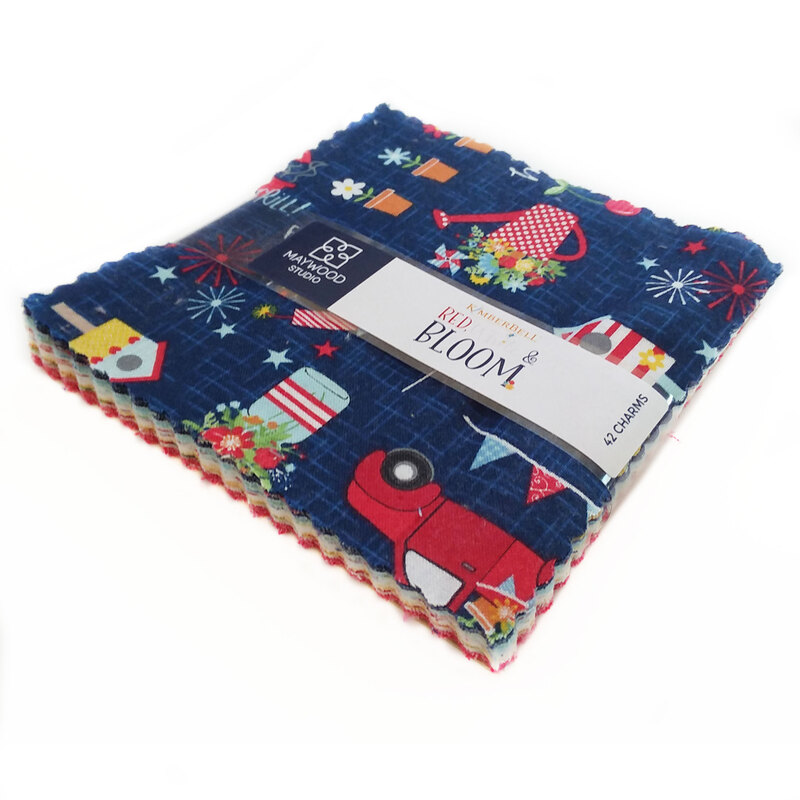 The Red, White, and Bloom 5" squares