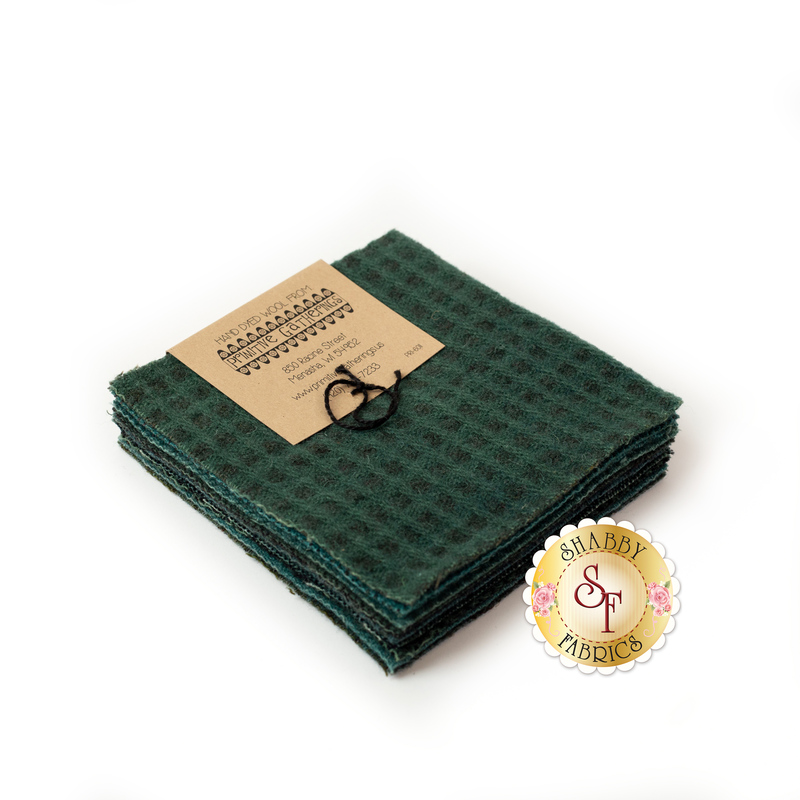 A stack of dark green 5