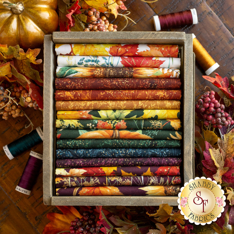 An image of the fabrics included in the Autumn Is In The Air collection | Shabby Fabrics