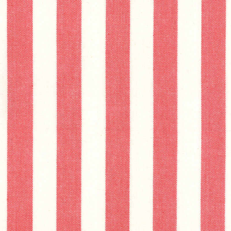 Red and white striped toweling