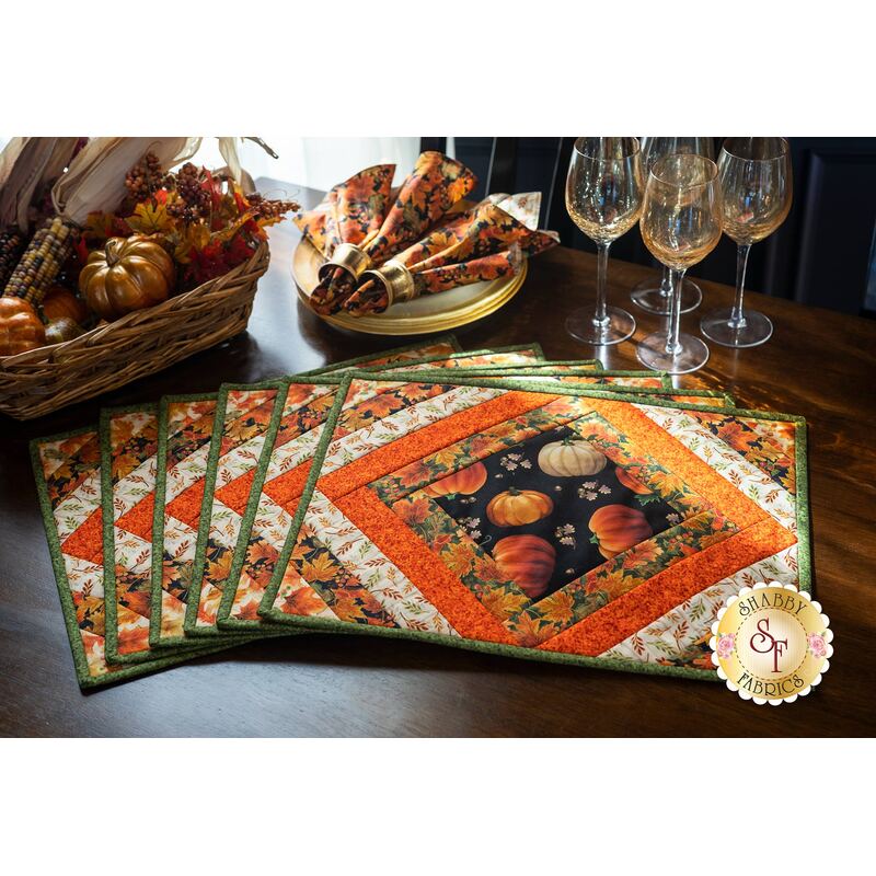 Quilt As You Go Casablanca Placemats Kit - Harvest Elegance - Makes 6