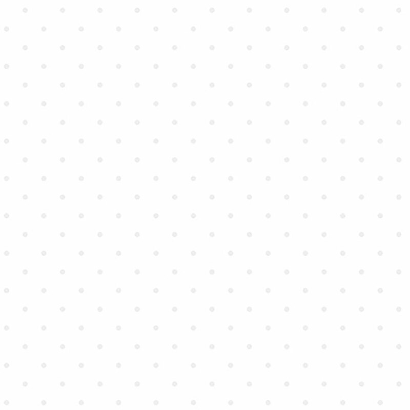 White fabric features small light gray polka dot pattern | Shabby Fabrics
