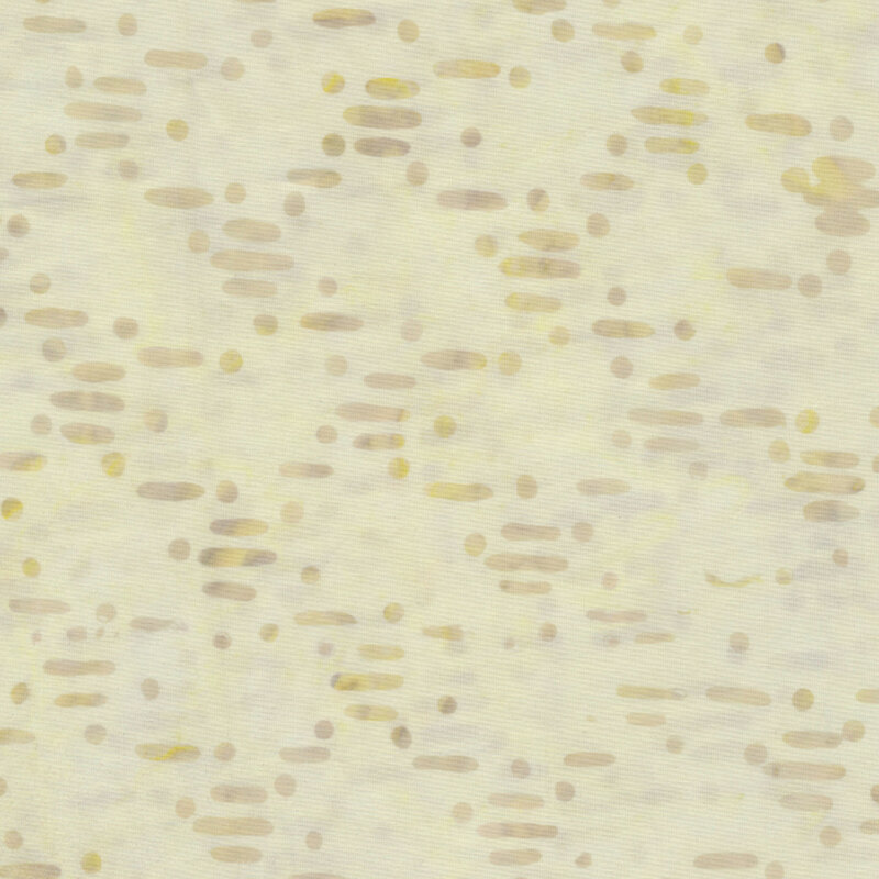 Batik fabric features tonal cream tan tiny geometric design | Shabby Fabrics