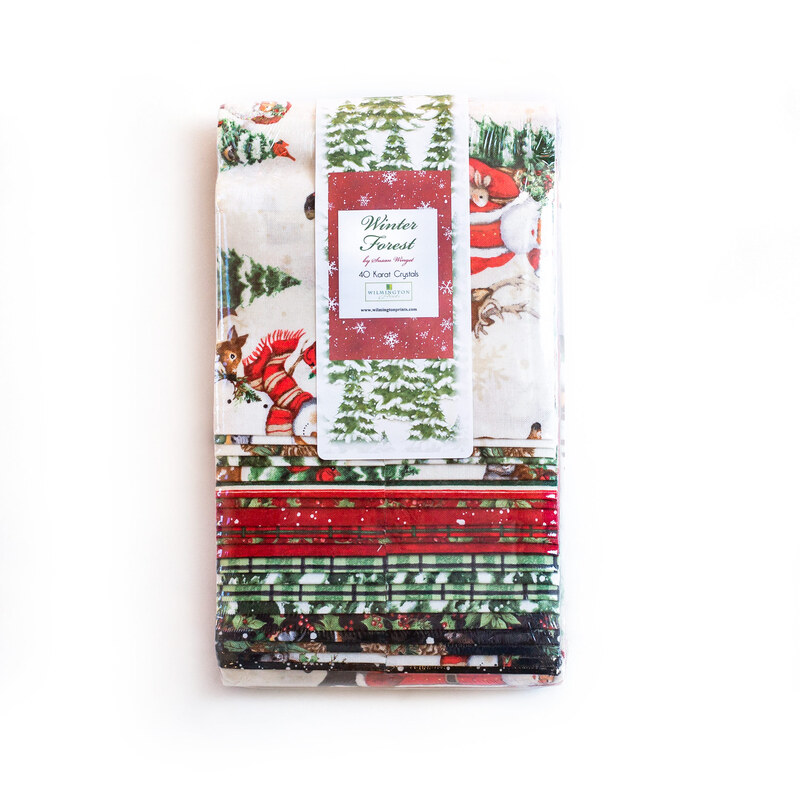 A pack of the 2.5" strips in the Winter Forest collection