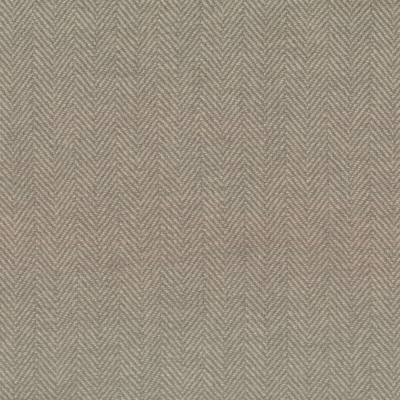 White and gray herringbone wool | Shabby Fabrics