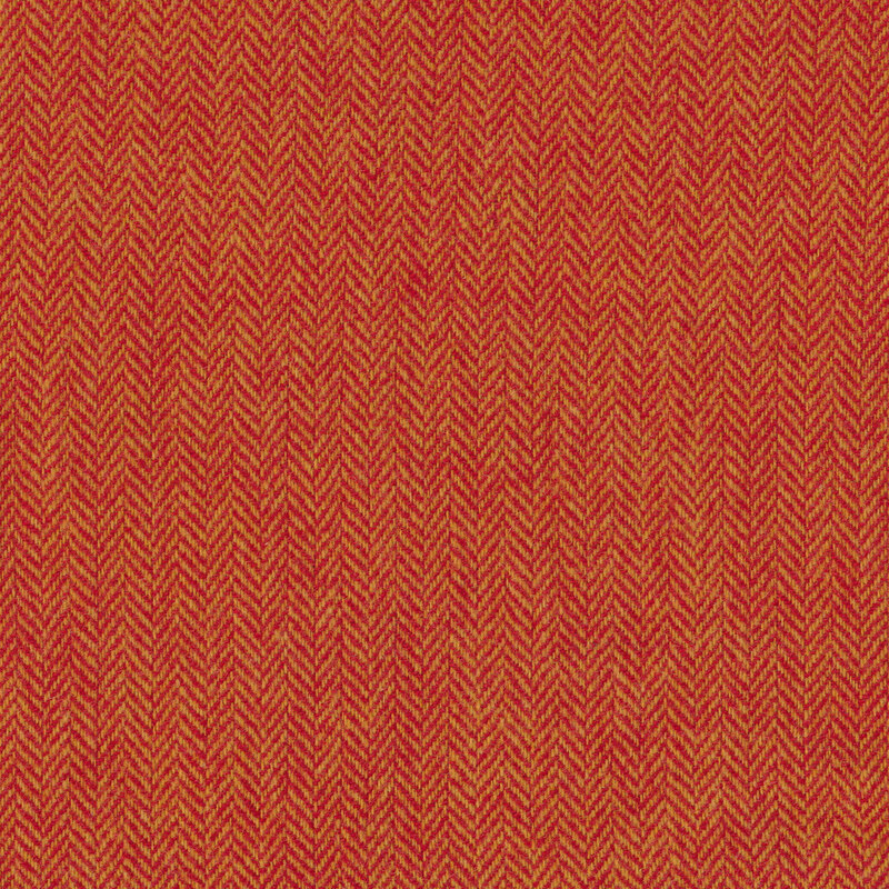 Orange and yellow herringbone wool | Shabby Fabrics