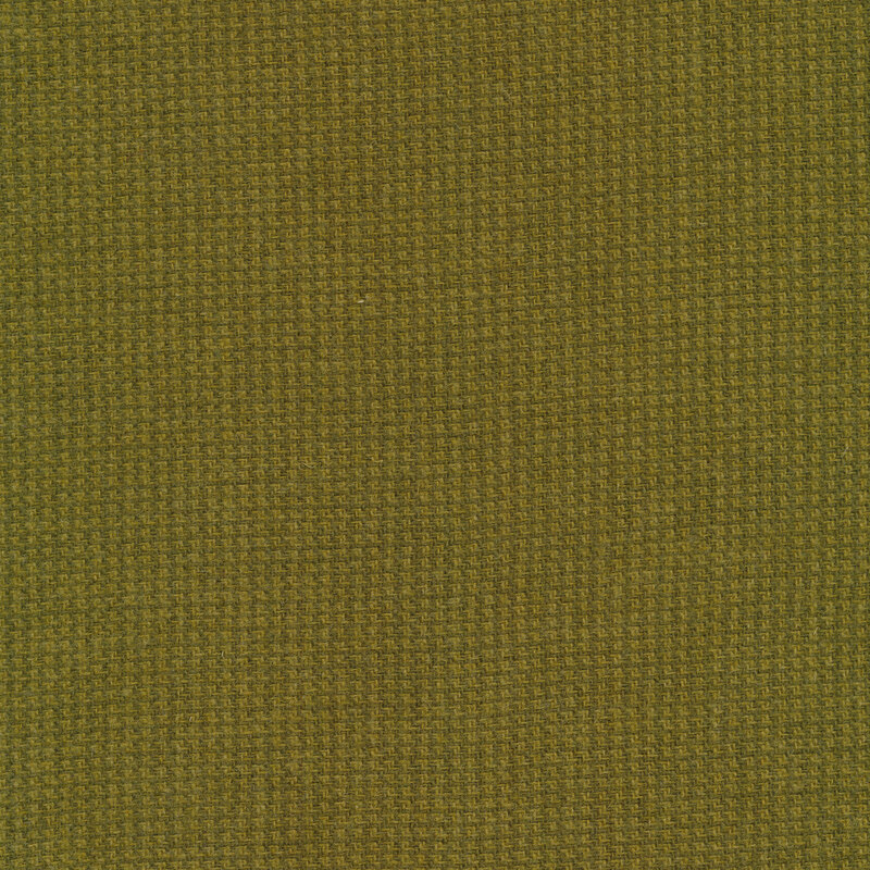 Tonal green checker print wool | Shabby Fabrics