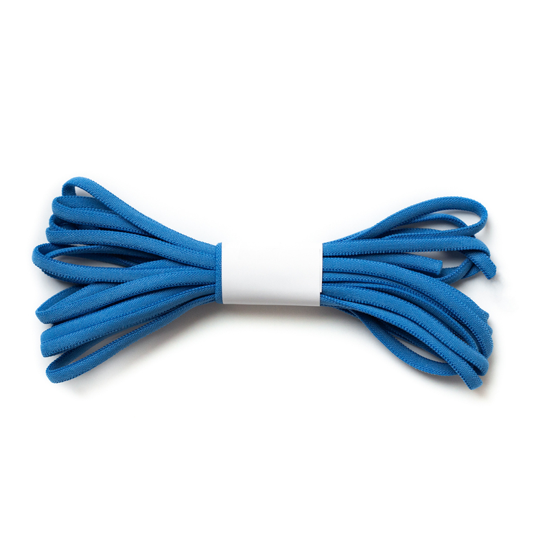 A 4 yard roll of the Cornflower Blue Banded Stretch Elastic