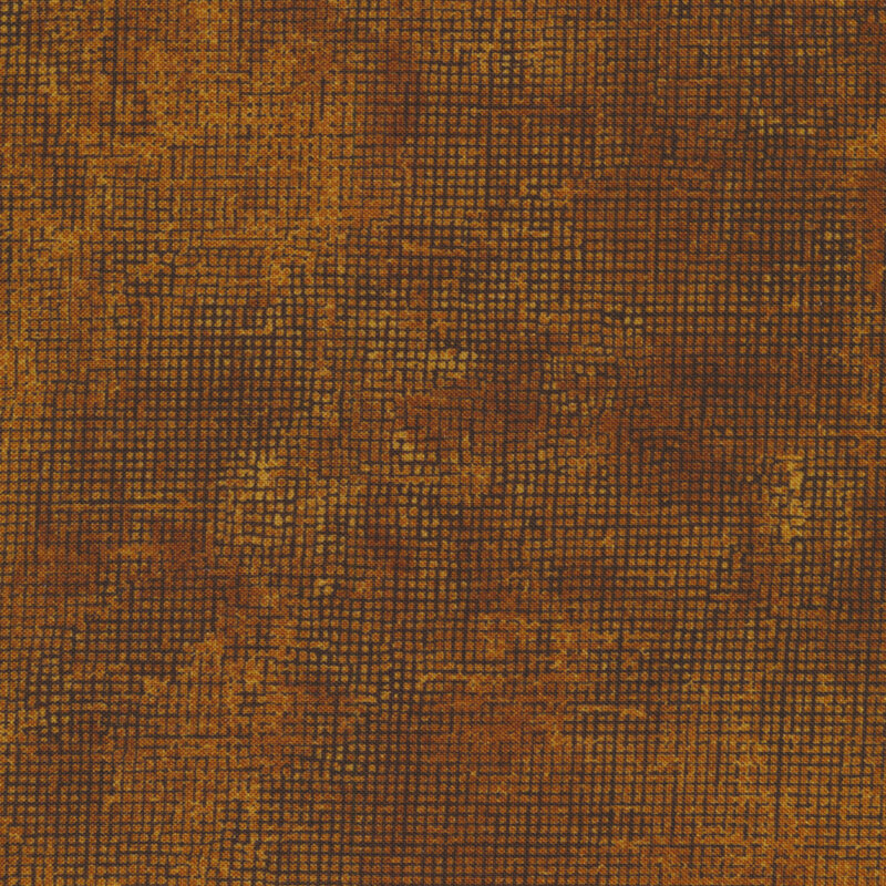 Brown fabric with black square blocks and a mottled background