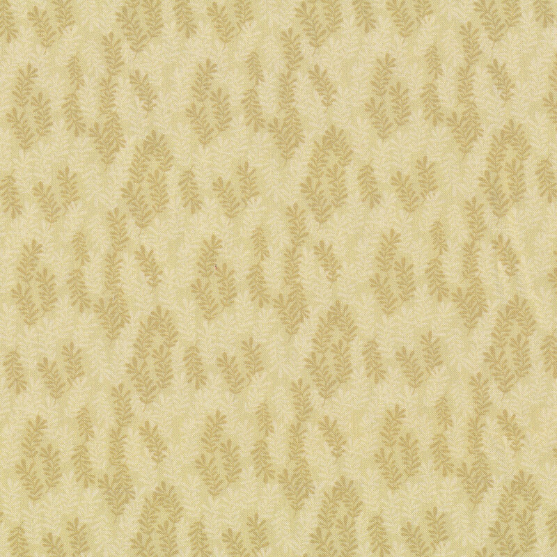 Tonal green tossed leaves | Shabby Fabrics