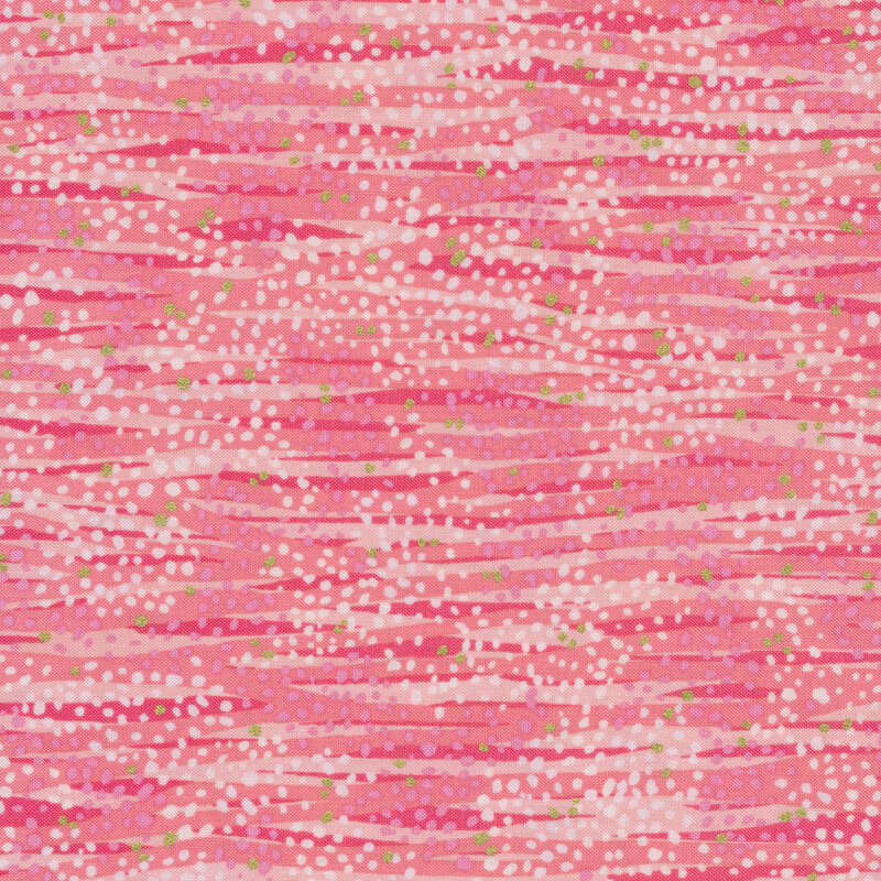 Tonal cream pink fabric features waves and dots design with metallic accents | Shabby Fabrics
