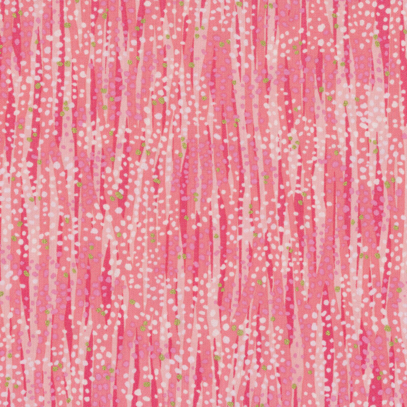 Tonal cream pink fabric features waves and dots design with metallic accents | Shabby Fabrics