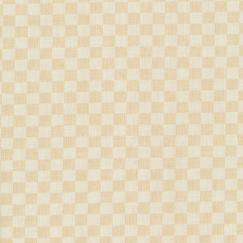 Tonal checkered print all over cream | Shabby Fabrics