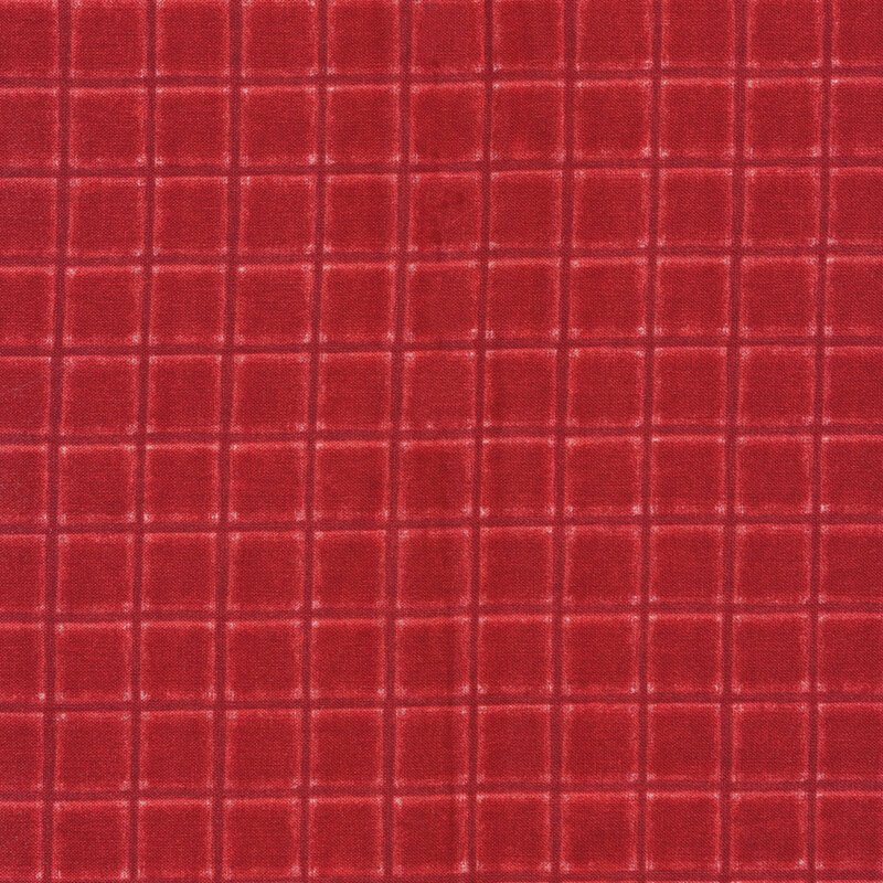 Tonal red plaid | Shabby Fabrics